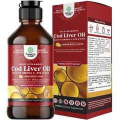 Natures Craft Icelandic cod liver oil bottle for daily omega-3 support and heart health.