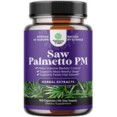 Nature's Craft Nighttime Defense bottle front showing saw palmetto capsules for bladder comfort.