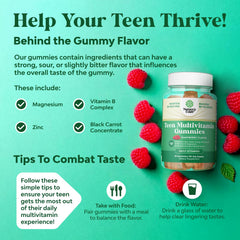 Natures Craft Teen Multivitamin Gummies packaging image emphasizes purity