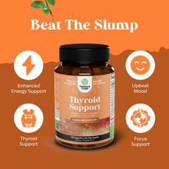 Natures Craft Thyroid Support ingredients including kelp iodine for hormone support.
