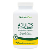 NaturesPlus Adults Chewable Multivitamin pineapple bottle offers convenient daily support.