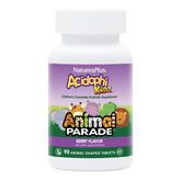NaturesPlus Animal Parade AcidophiKidz berry bottle with probiotic chewables for daily gut support.