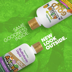 NaturesPlus Animal Parade Gold liquid pour for easy serving.