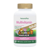 NaturesPlus Animal Parade Gold chewables bottle with watermelon flavor for kids' daily vitamins.