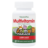 NaturesPlus Animal Parade cherry chewables bottle front showing kid-friendly multivitamin