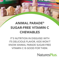 NaturesPlus Animal Parade orange-flavored chewables ideal for daily vitamin C for kids
