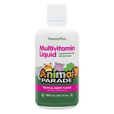NaturesPlus Animal Parade tropical berry bottle for daily kids' multivitamin routine.