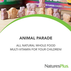 NaturesPlus Animal Parade Tummy Zyme with tropical fruit flavor tastes great for kids.
