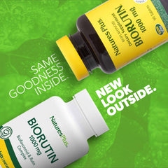 NaturesPlus Biorutin bottle front, premium packaging for vegetarian and gluten-free lifestyles.