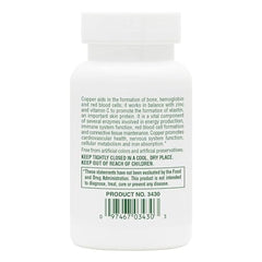 NaturesPlus Copper 3 mg tablets closeup highlighting the easy daily form.