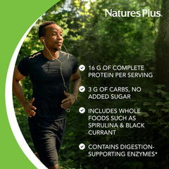 NaturesPlus Energy Shake being stirred into a glass, keto-friendly and low carb