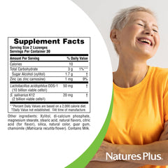 Natures Plus gluten-free lozenges crafted with safe natural ingredients