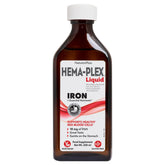 NaturesPlus Hema-Plex liquid iron bottle shown with berry flavor, highlighting easy daily use