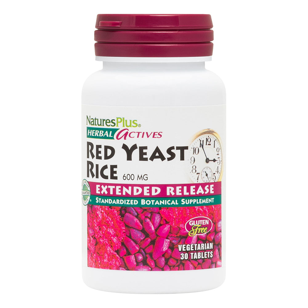 NaturesPlus Herbal Actives Red Yeast Rice extended-release bottle for daily use