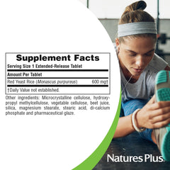NaturesPlus Herbal Actives Red Yeast Rice extended-release system shown for durable delivery