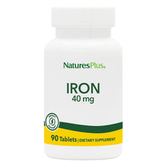 NaturesPlus Iron bottle with label suggesting daily energy support