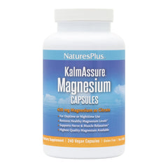 NaturesPlus KalmAssure magnesium bottle ready for a daily nerve and muscle support routine.