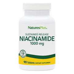 NaturesPlus Niacinamide sustained-release bottle for steady vitamin B3 delivery