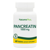NaturesPlus Pancreatin bottle provides digestive support during meals.