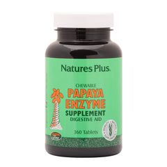 NaturesPlus Papaya Enzyme bottle-front supports digestion after meals