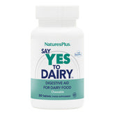 NaturesPlus Say Yes to Dairy bottle front with 50 chewables for dairy digestion
