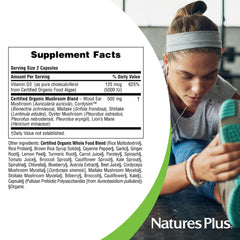 NaturesPlus Source of Life Garden organic mushrooms illustrate the plant-derived D3 source