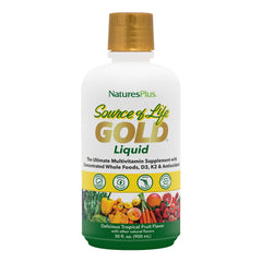 NaturesPlus Source of Life Gold bottle pour supports convenient daily nutrition