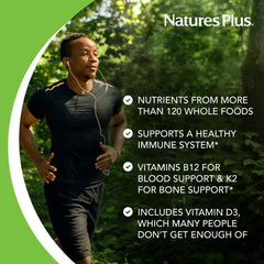Source of Life Gold label close-up showing vitamin variety for immune and bone support.