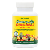 NaturesPlus Source of Life Mini-Tabs No Iron bottle for convenient daily energy support.