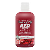 NaturesPlus Source of Life RED bottle pour for energy support.