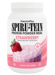 NaturesPlus SPIRU-TEIN Strawberry shake delivers plant-based protein for post-workout recovery