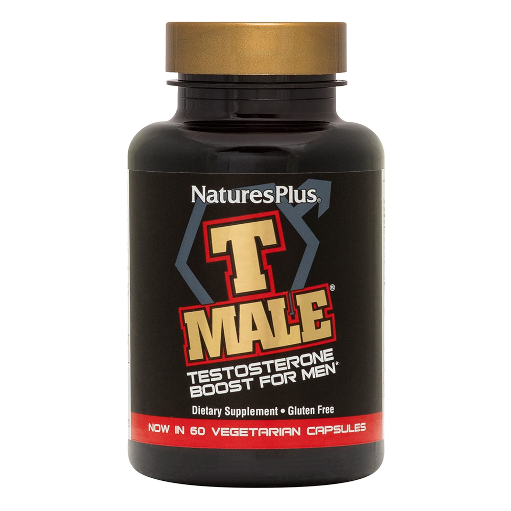 NaturesPlus T Male bottle front for daily vitality support