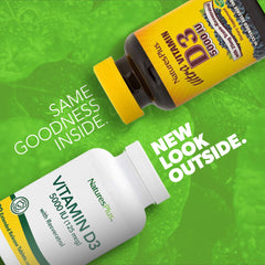 NaturesPlus Vitamin D3 extended-release tablets close-up highlighting texture and dosage