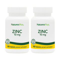 NaturesPlus Zinc 10 mg bottle front with clean label and immune support potential.
