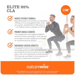 NatureWise CLA 1300 safflower oil source emphasizes clean premium ingredients