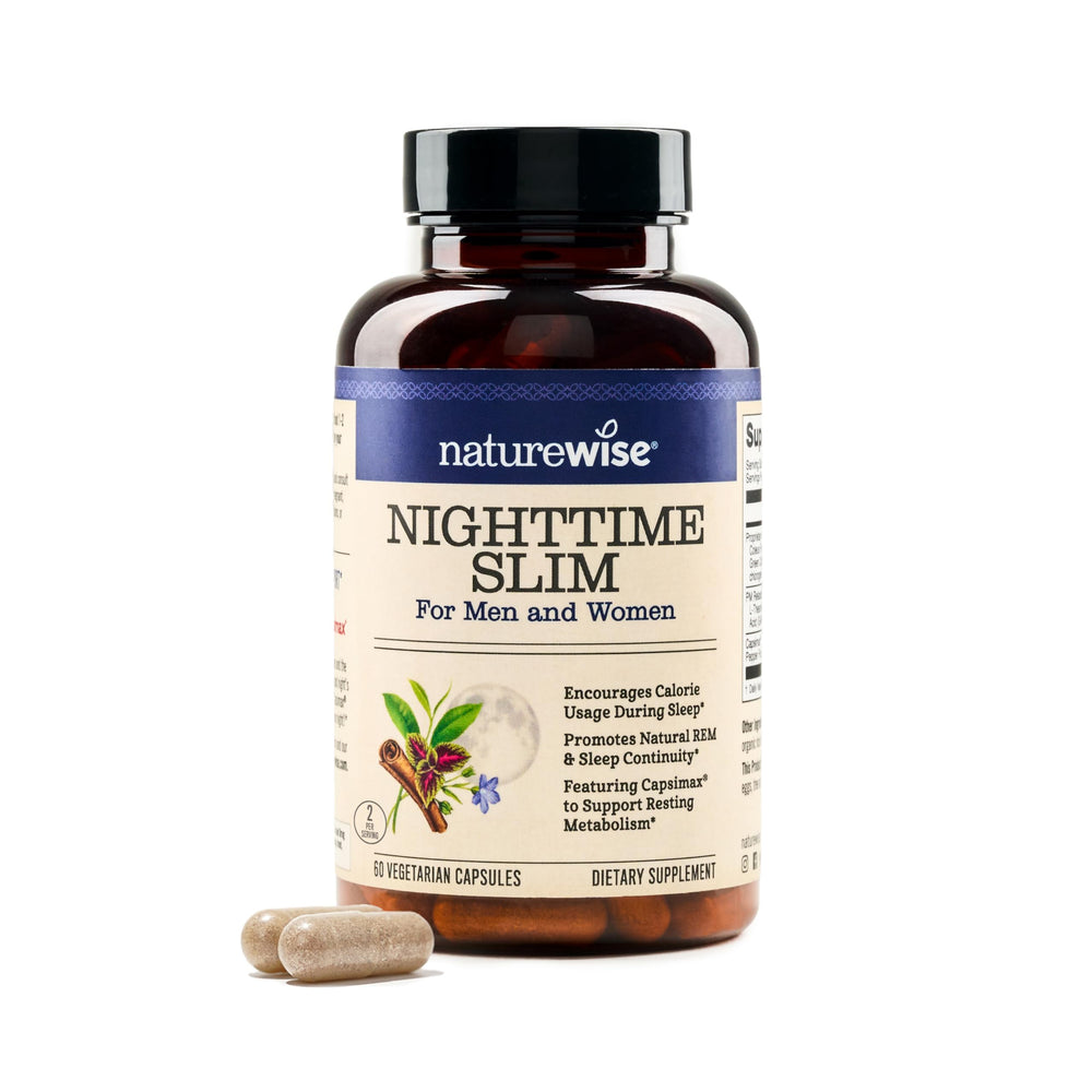 NatureWise NightTime Fitness bottle pour may support an easy nightly dose for busy evenings.