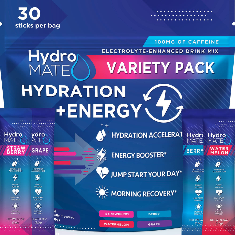 NatureWorks HydroMATE variety-pack bag ready for travel and events