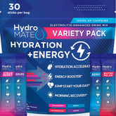 NatureWorks HydroMATE variety-pack bag ready for travel and events