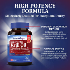 NatureMyst Krill Oil USA-made seal signals rigorous quality.