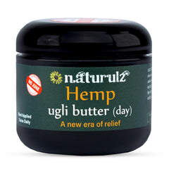 Naturulz Ugli Butter Daytime jar front offering targeted relief for sore muscles