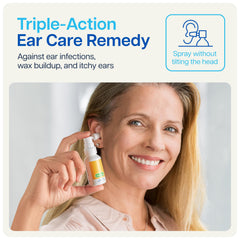 NAVEH PHARMA Otic Guard drops being applied to soothe minor ear discomfort naturally