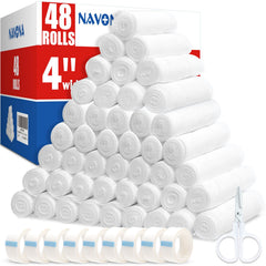 Navona 48-pack gauze rolls, 4in x 4.1yds, for reliable dressings