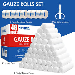 Navona gauze roll, lint-free to keep fibers away from wounds