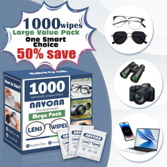 Navona pre-moistened eyeglass wipes for on-the-go cleaning