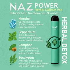 Naz eucalyptus extracts provide a refreshing scent with breathing-supporting inhalation.