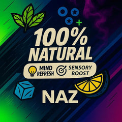 Naz spearmint and camphor blend enhances focus and alertness via aromatic diffusion.