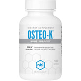NBI Osteo-K bottle highlighting bone support formula for adults