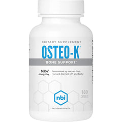 NBI Osteo-K bottle highlighting bone support formula for adults