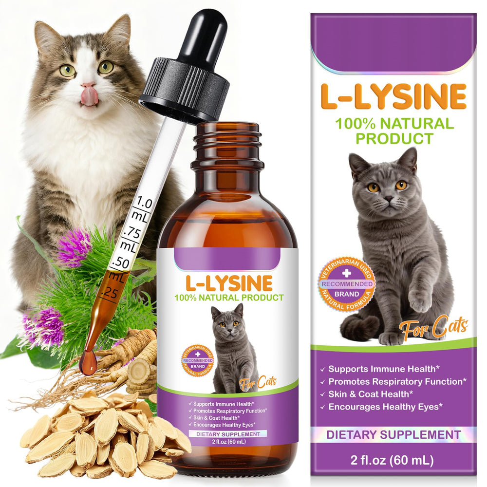NBTREKTIE Lysine daily-drops for cats boosting immune health and respiratory comfort.