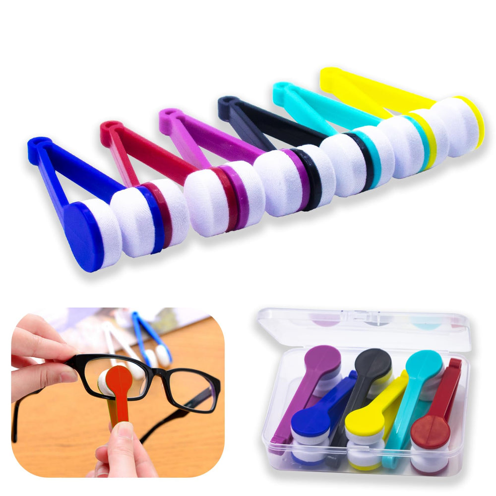 NCGDPZY 6-pack mini microfiber cleaner with tweezer design for on-the-go cleaning